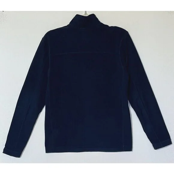 PATAGONIA New Navy Blue 1/4 Zip Micro D® Fleece Logo Sweater Pullover - Picture 3 of 7
